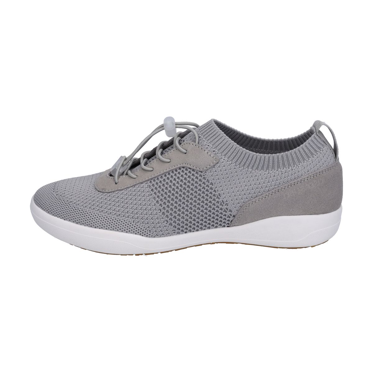 Leichte Strick- und Ledersneaker