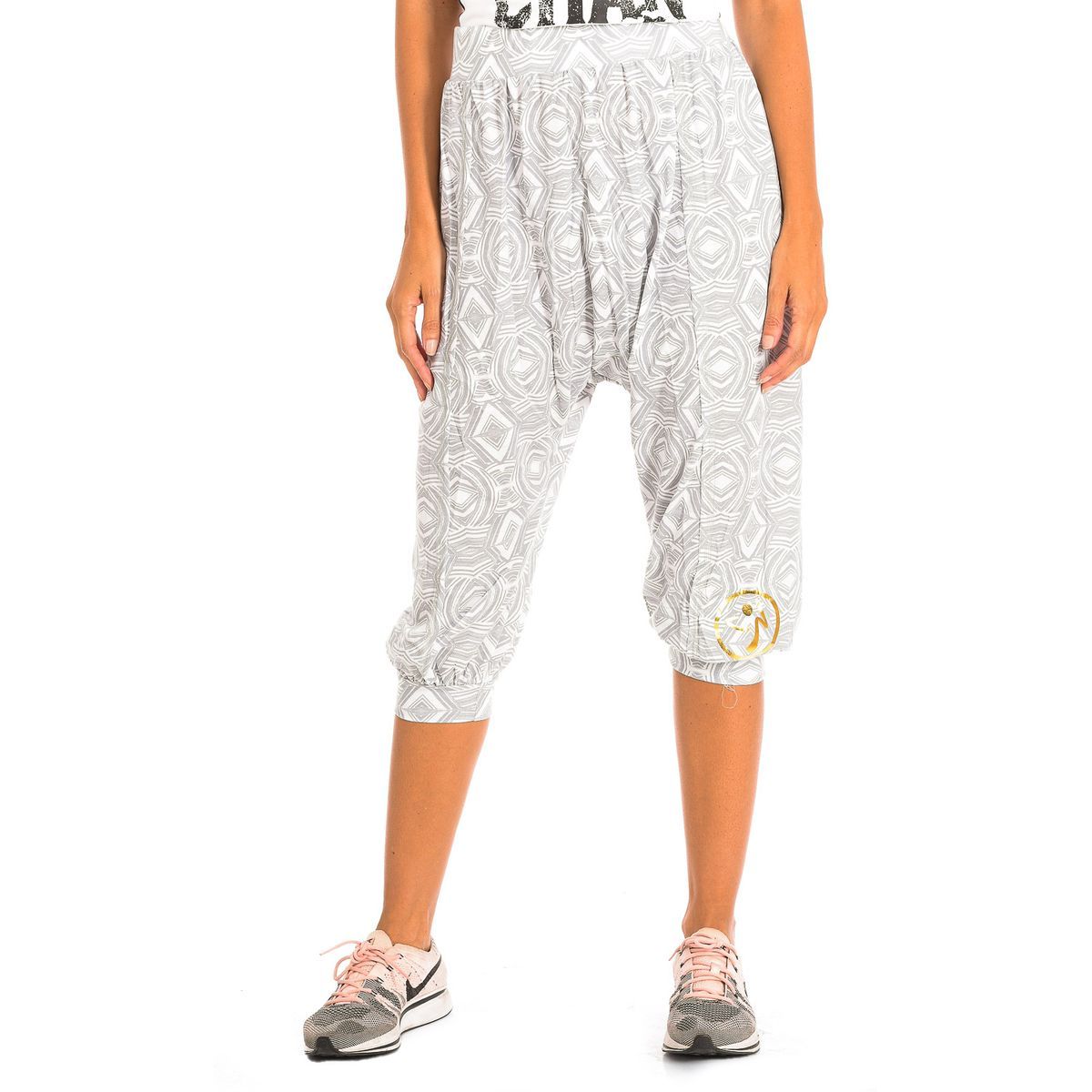 Harem-Sporthose mit geometrischem Muster