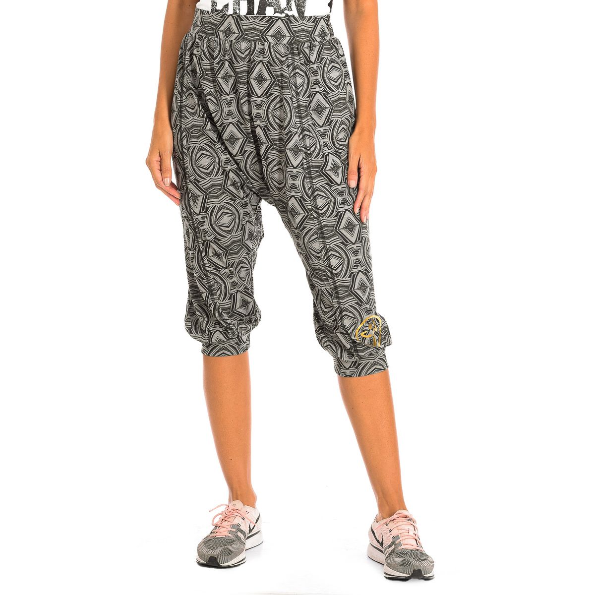 Harem-Sporthose mit geometrischem Muster