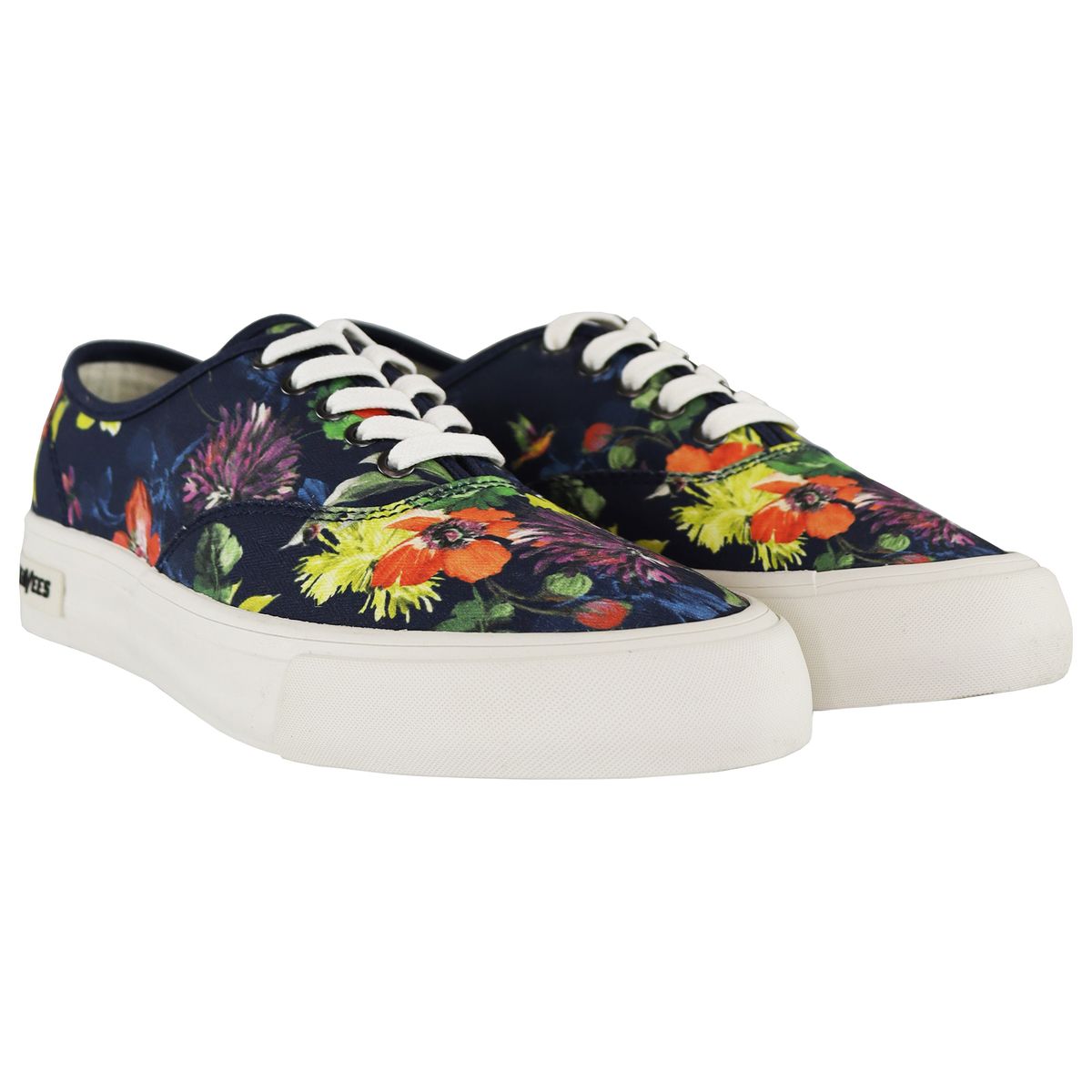 Plimsolls mit Blumenmuster und Plateausohle