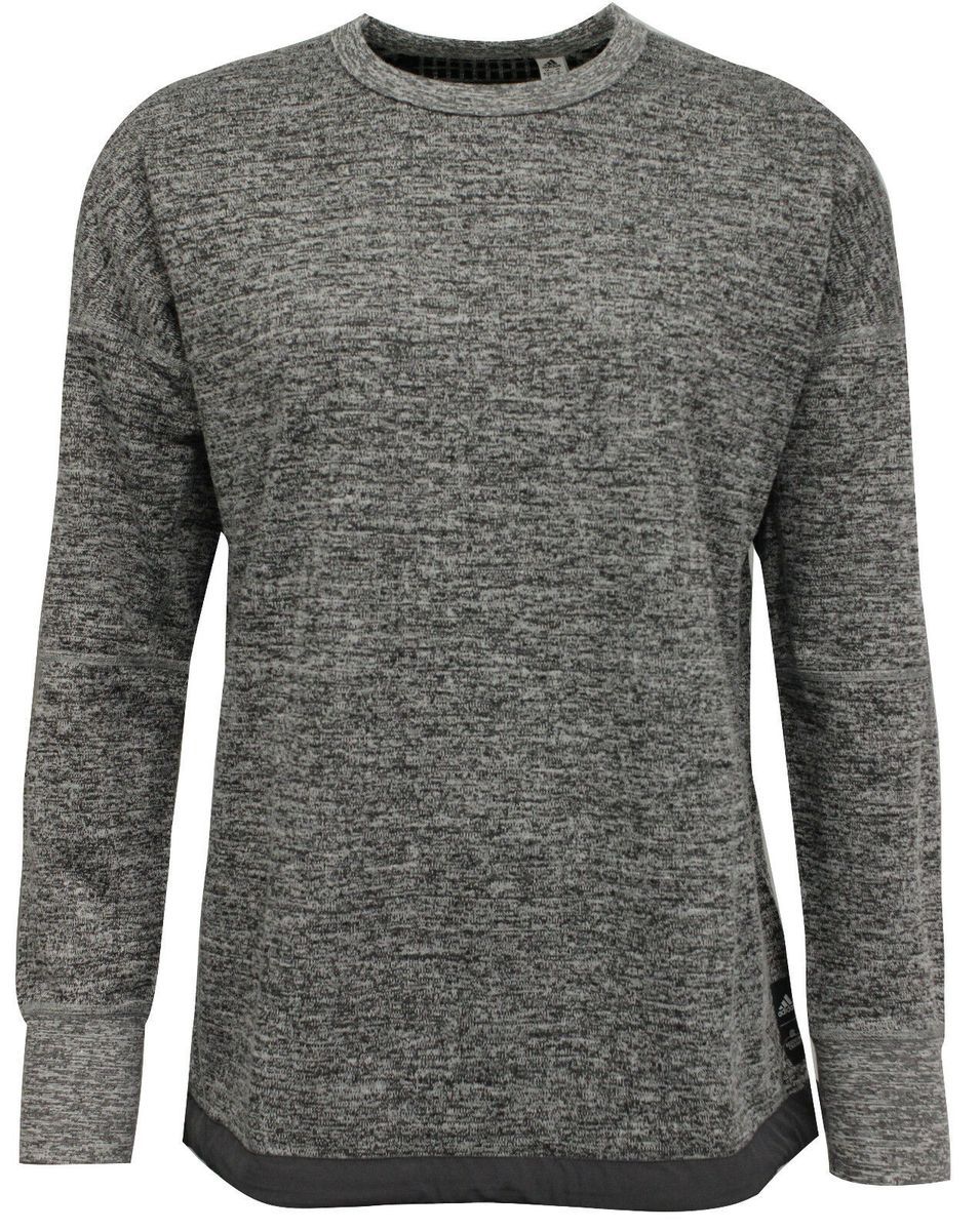 Melierter Rundhals-Pullover im Relaxed-Fit