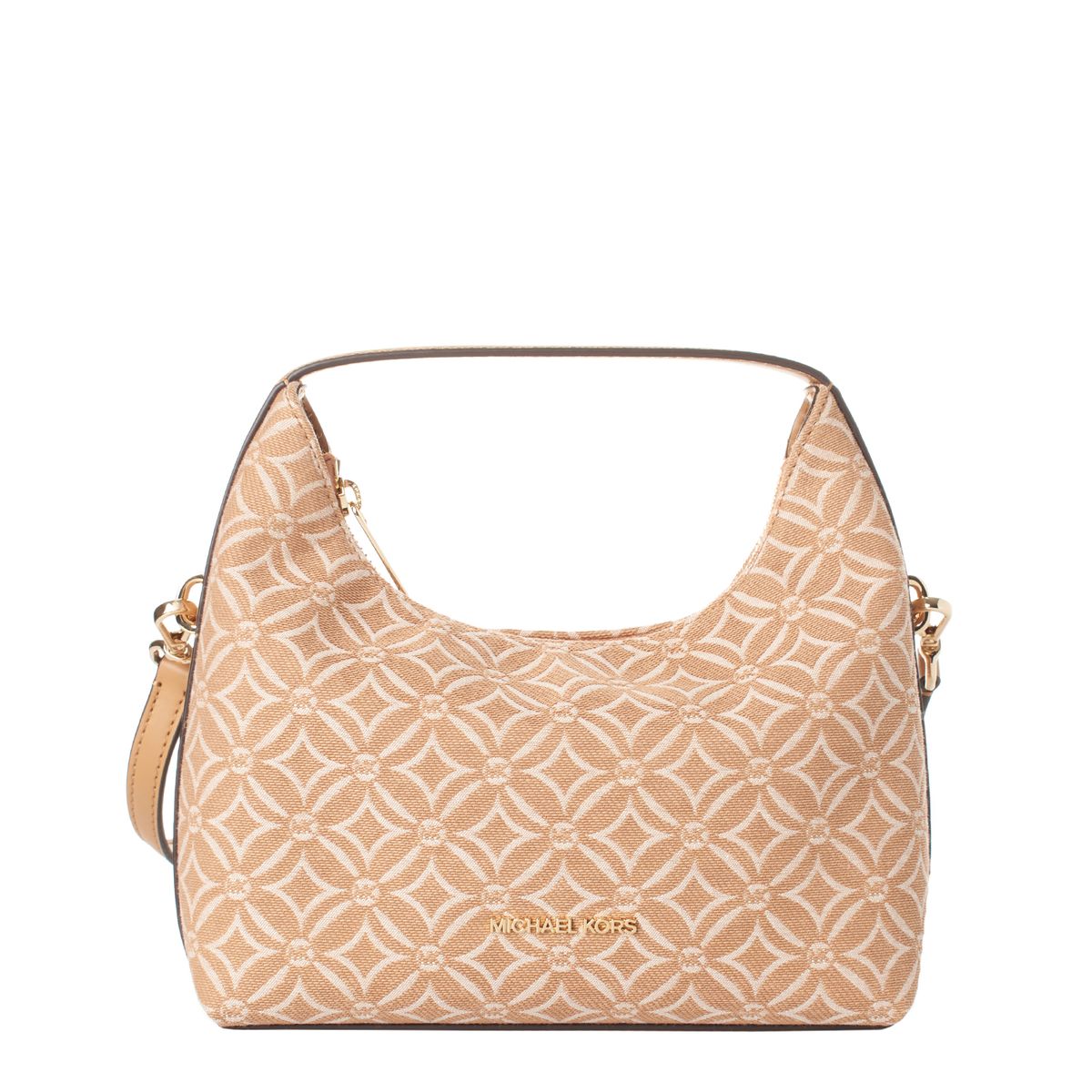 Hobo-Tasche mit geometrischem Monogramm