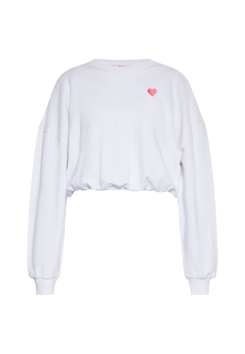 Kurzes Sweatshirt mit Herz-Detail