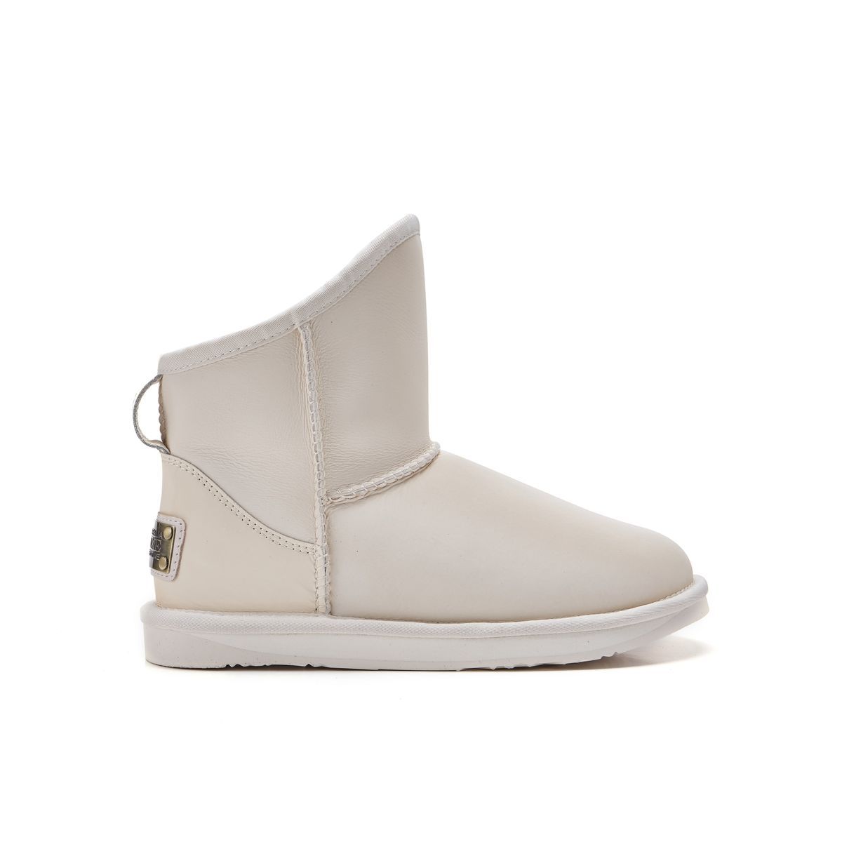 Schaffell-Stiefeletten mit Satin-Finish