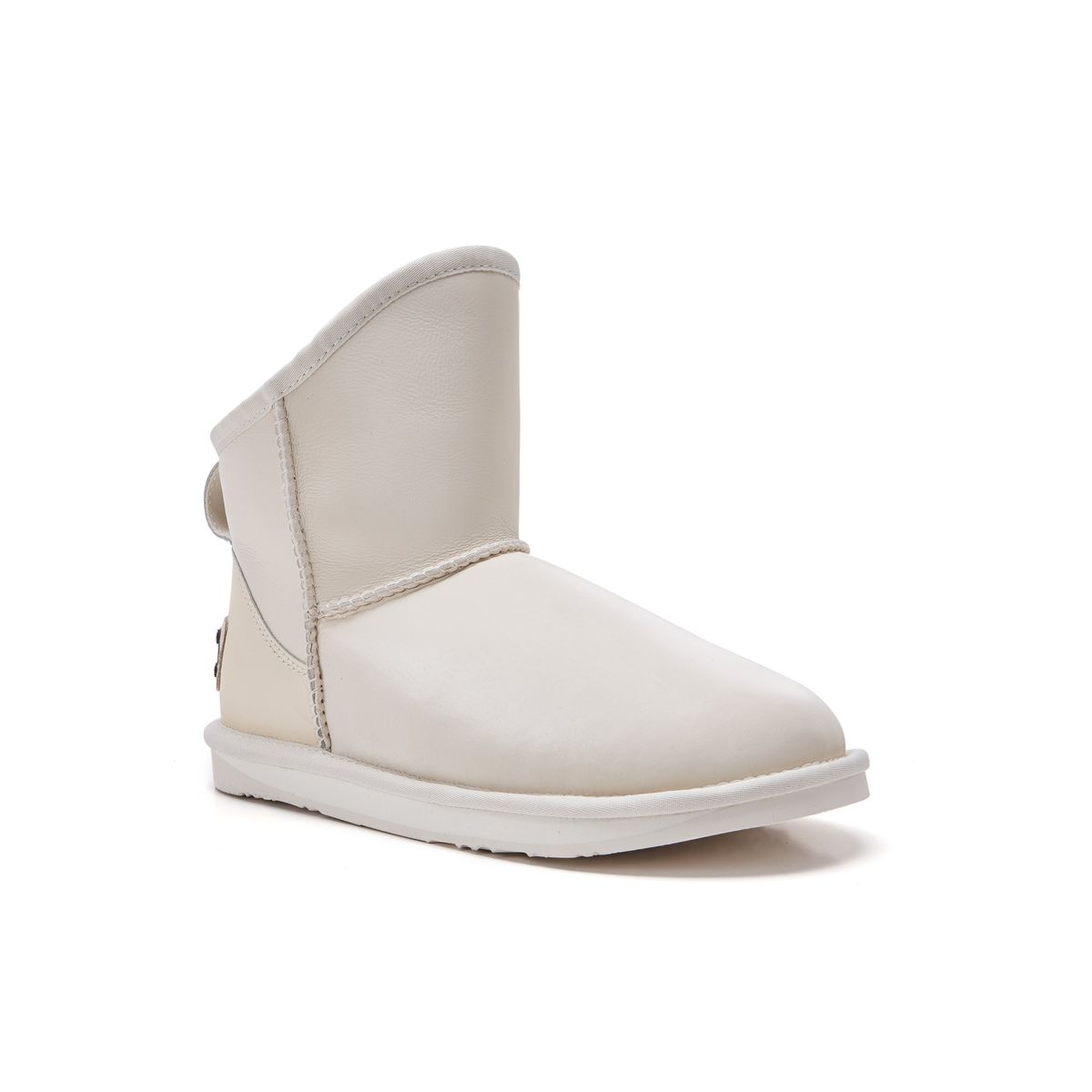 Schaffell-Stiefeletten mit Satin-Finish