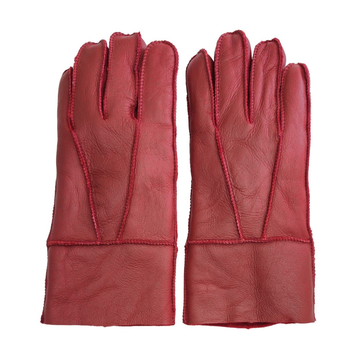 Gesteppte Lammfell-Handschuhe mit Futter