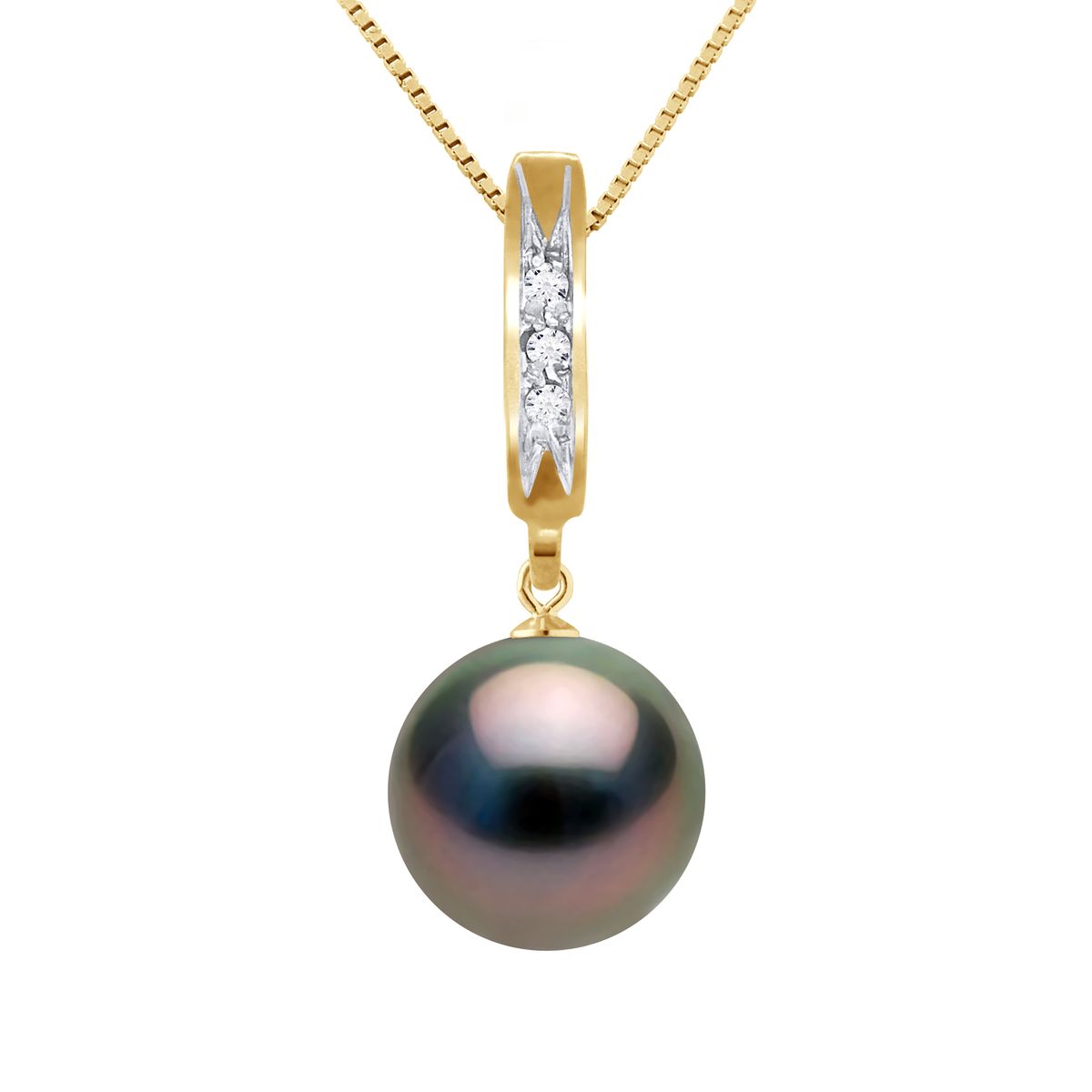 Tahitiperlen und Diamant Halskette