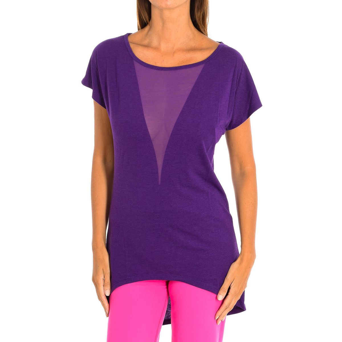 Sport-T-Shirt mit transparentem Detail