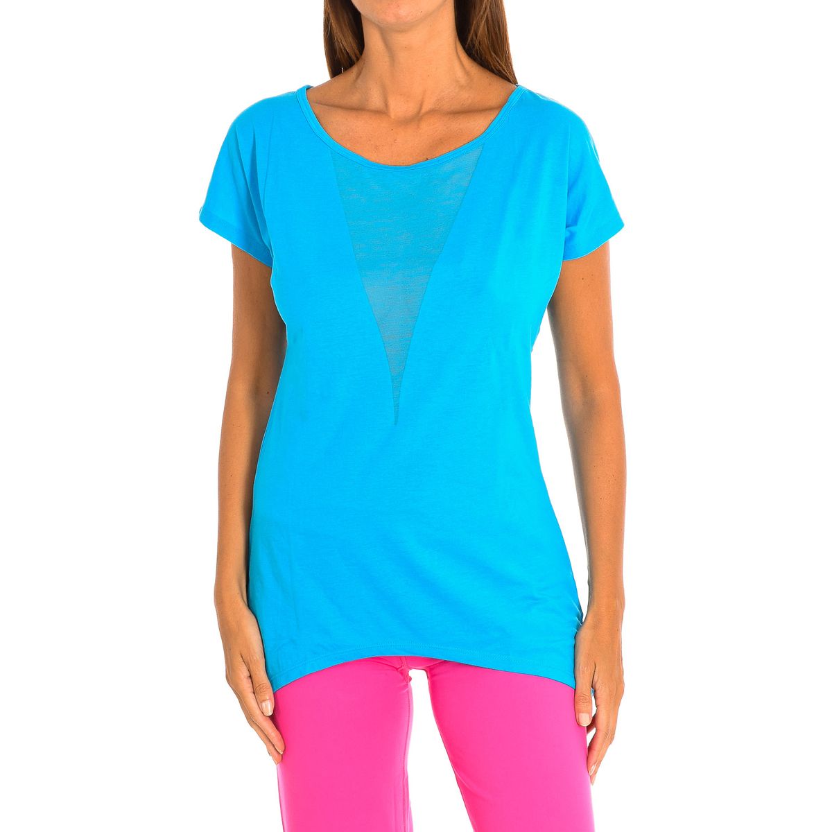 Sport-T-Shirt mit transparentem Detail