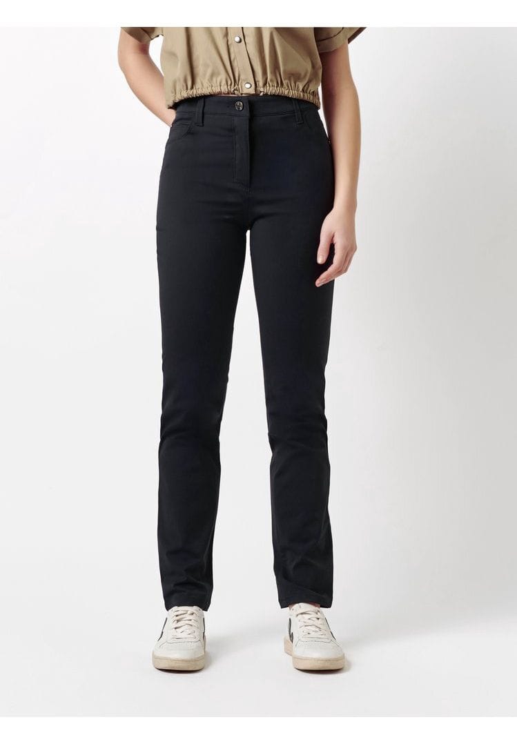 High-Waist Techno-Stretch Slim-Chino
