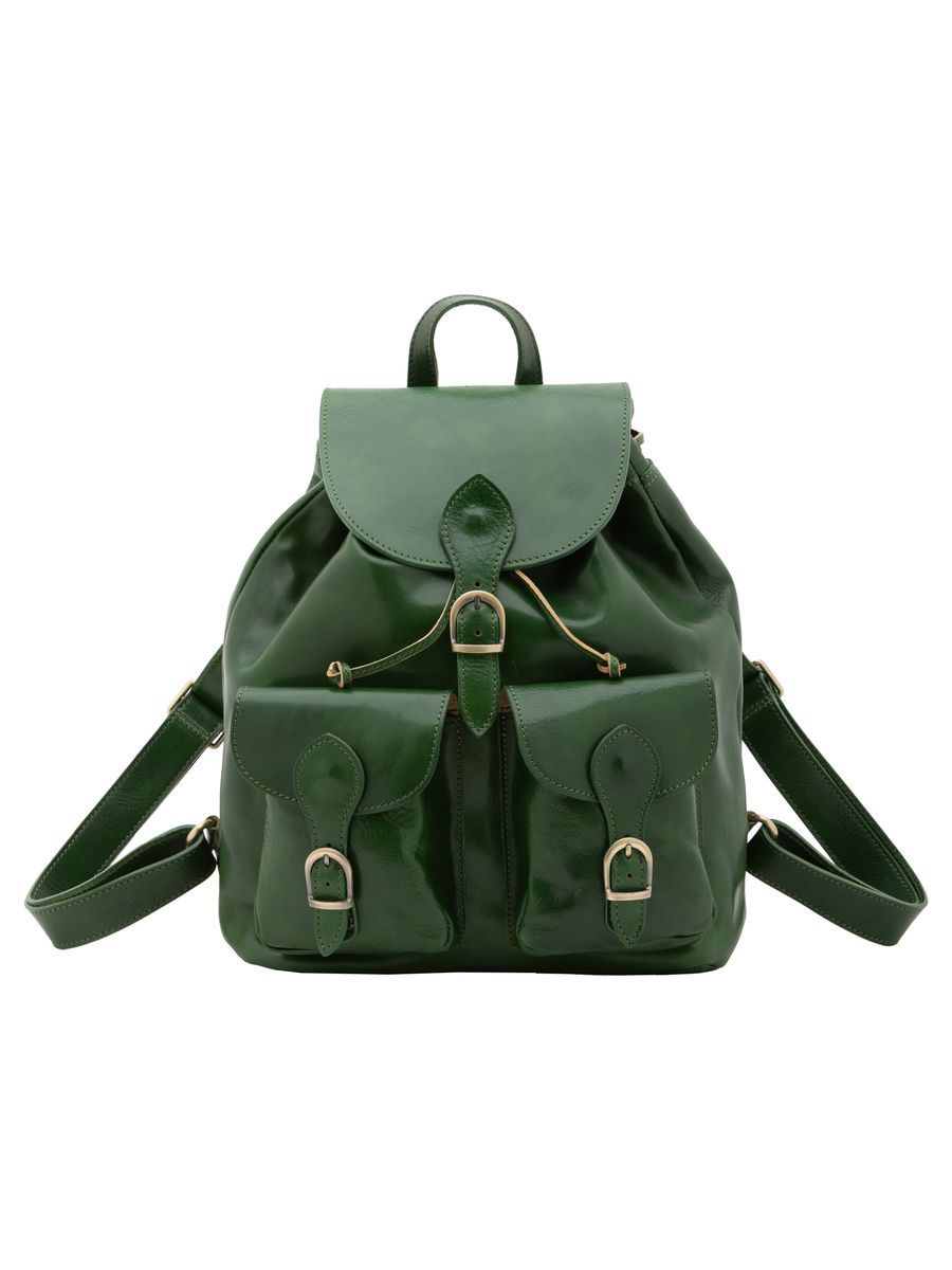 Klassischer Lederrucksack mit Schnallen