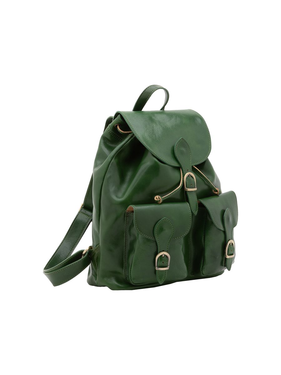 Klassischer Lederrucksack mit Schnallen