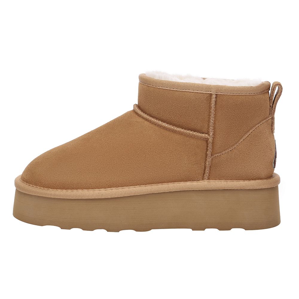 Ultra Mini Plateau-Stiefel aus Wildleder