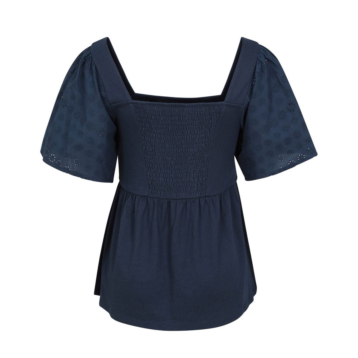Peplum-Oberteil mit Broderie-Ärmeln