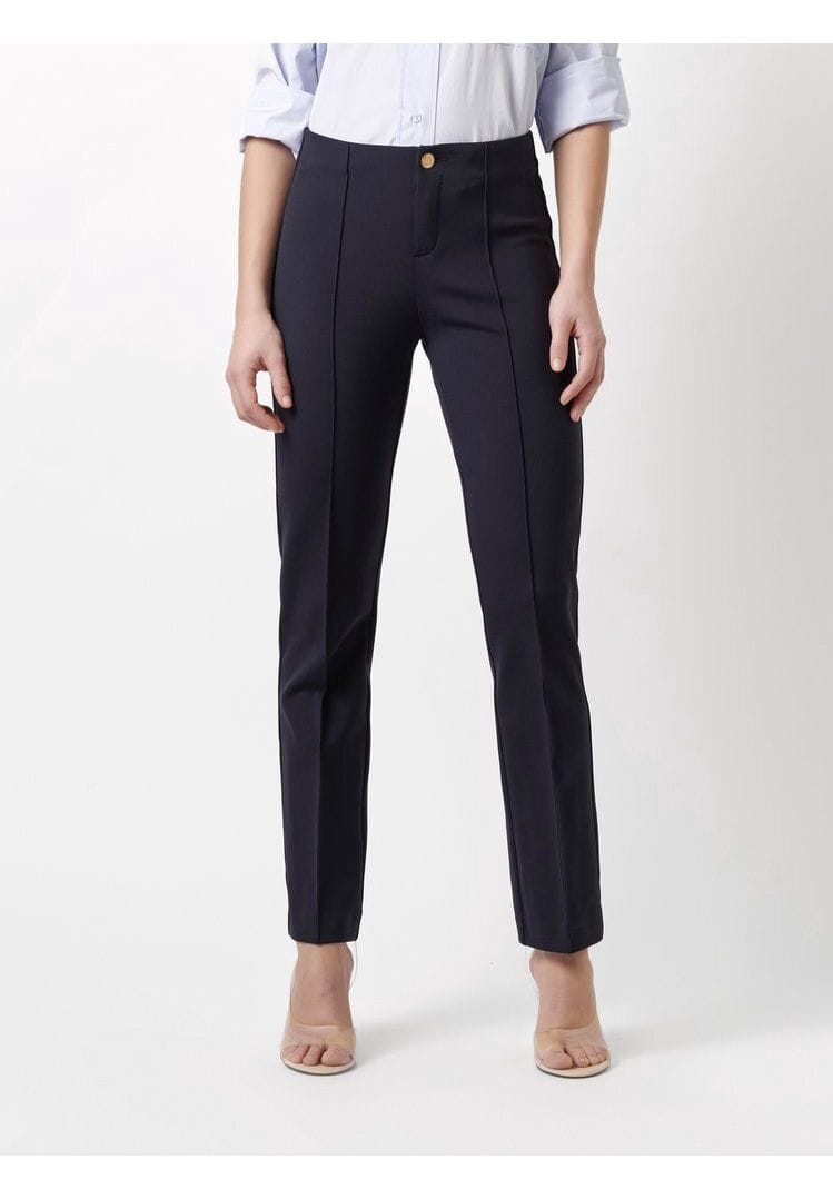 Slim Fit Scuba Bügelfaltenhose