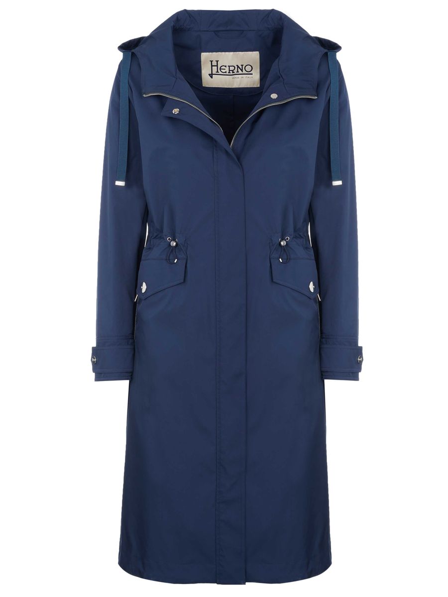 Langer Parka mit Kapuze und Tunnelzug