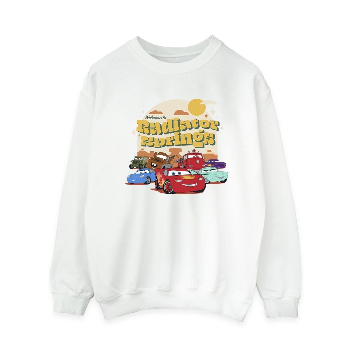 Radiator Springs Grafik-Sweatshirt mit Rundhalsausschnitt