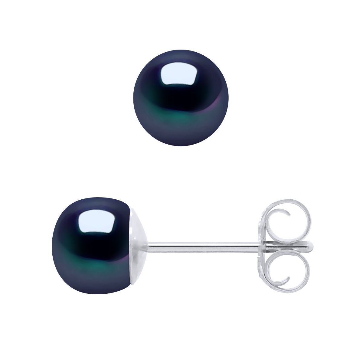 Elegante Knopfperlen-Ohrstecker