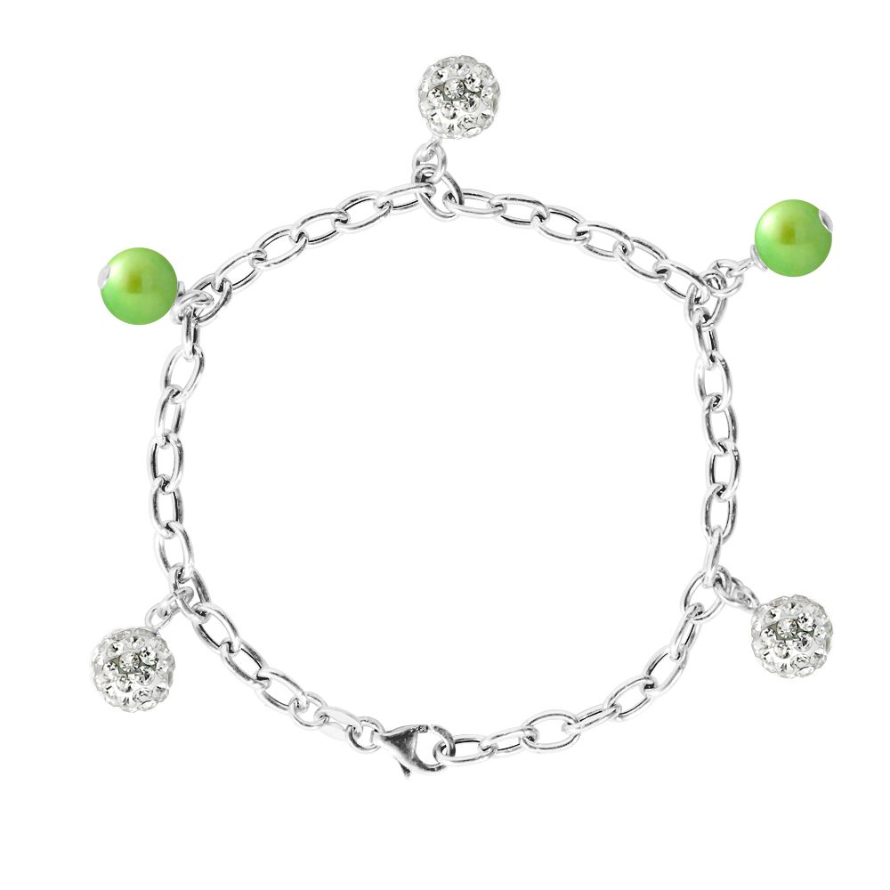 Armband mit Süßwasserperlen und Kristallen