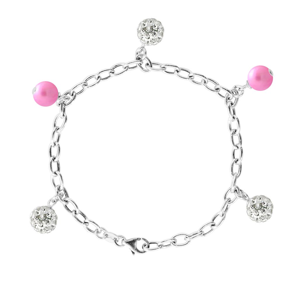 Armband mit Süßwasserperlen und Kristallen