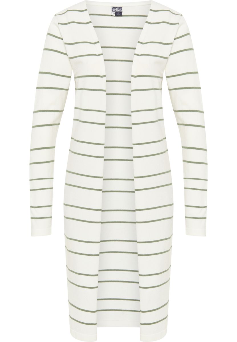 Gestreifter Long-Cardigan mit offener Front