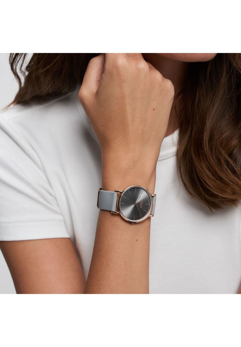 Minimalistischer Zeitmesser mit Silikonarmband