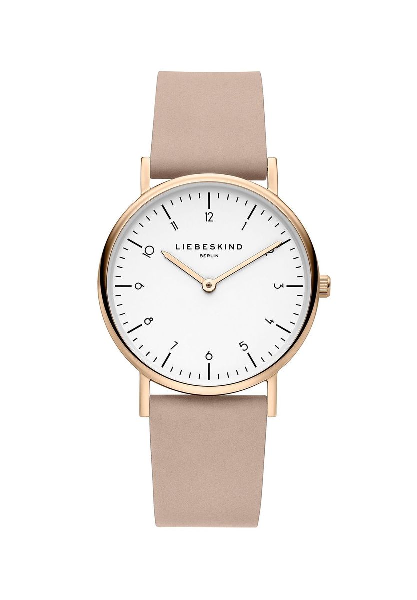 Minimalistische Armbanduhr mit Lederband