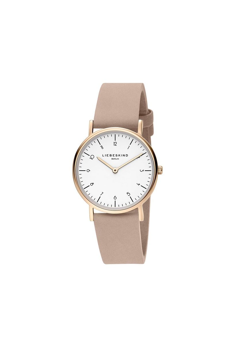 Minimalistische Armbanduhr mit Lederband