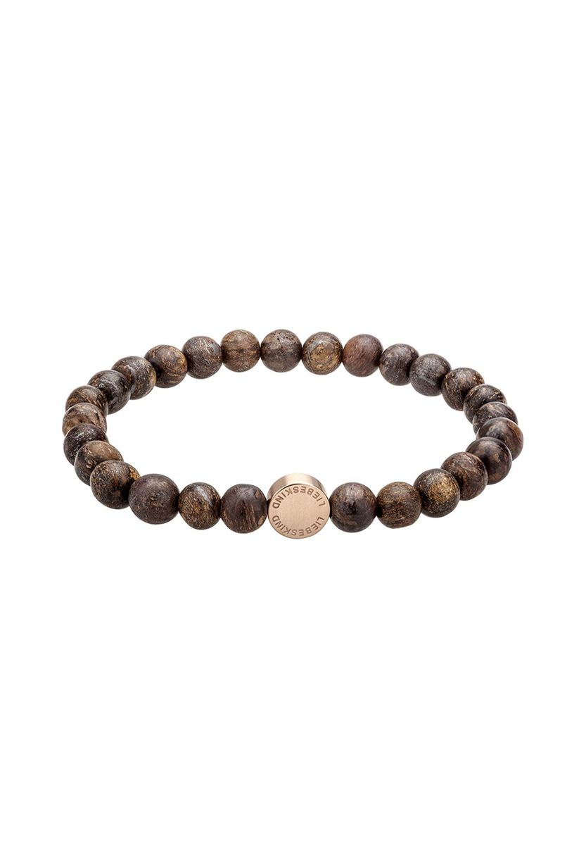 Perlenarmband aus echtem Bronzit