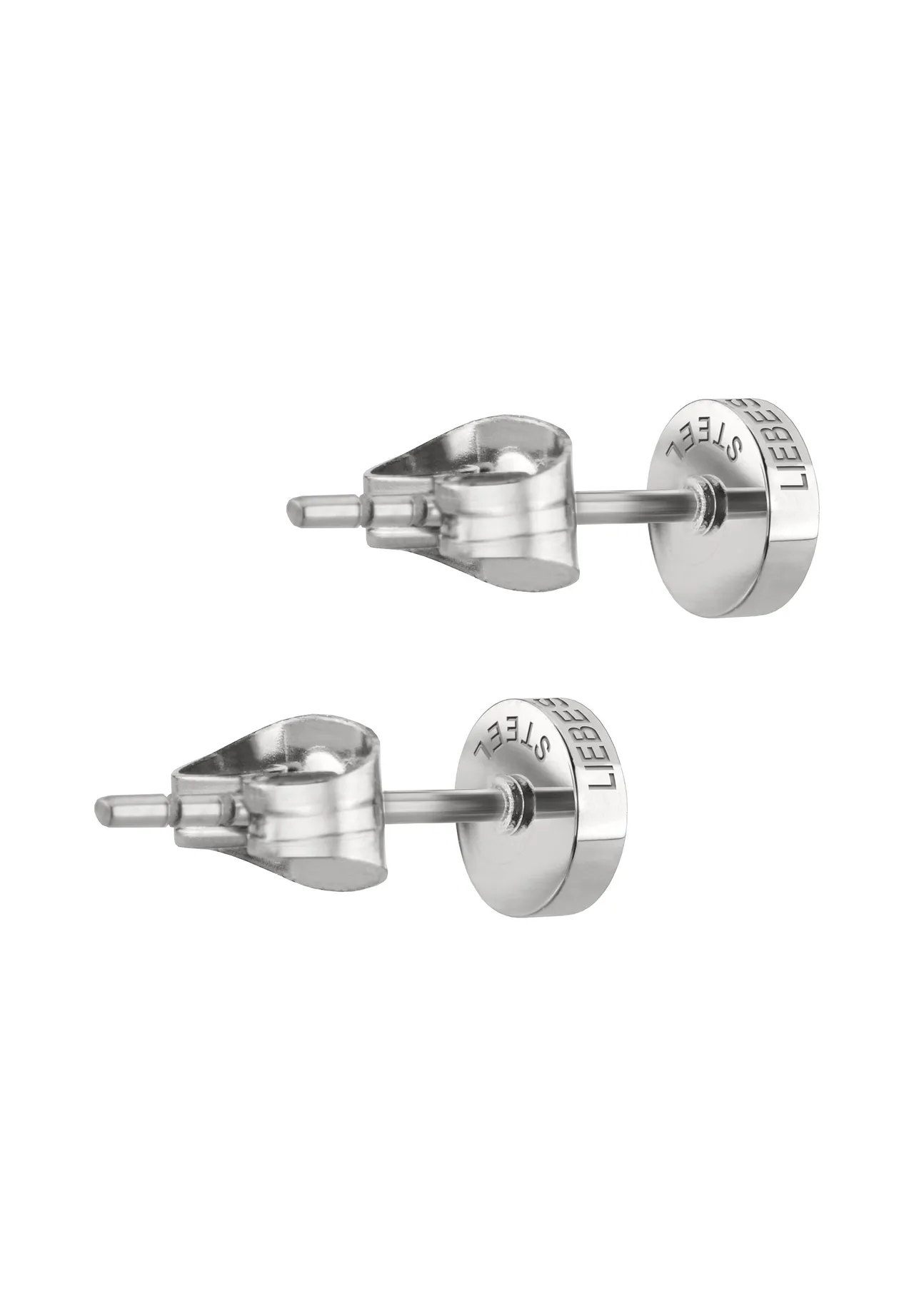 Minimalistische polierte runde Ohrstecker
