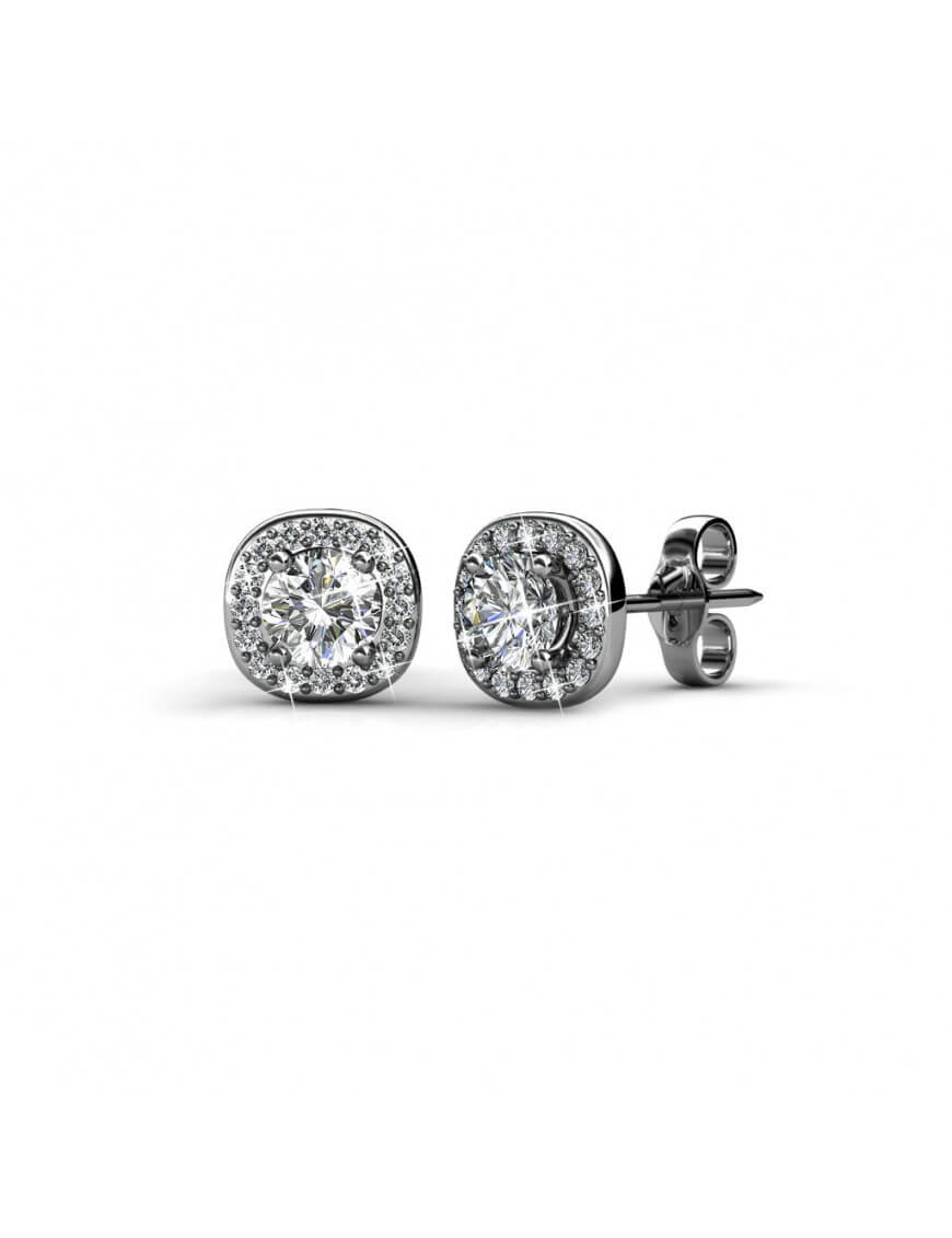 Elegante Kristall-Halo-Ohrstecker