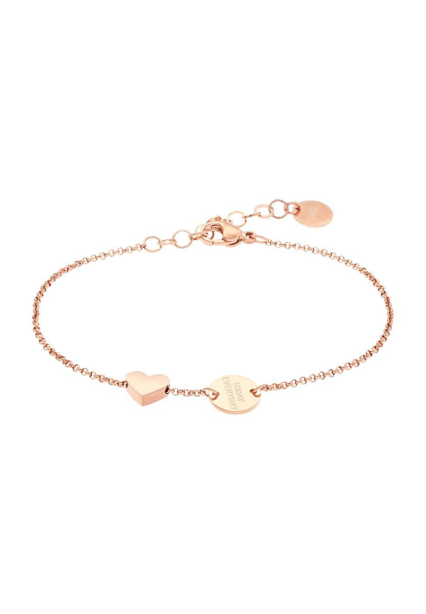Filigranes Armband mit Herz und Plättchen