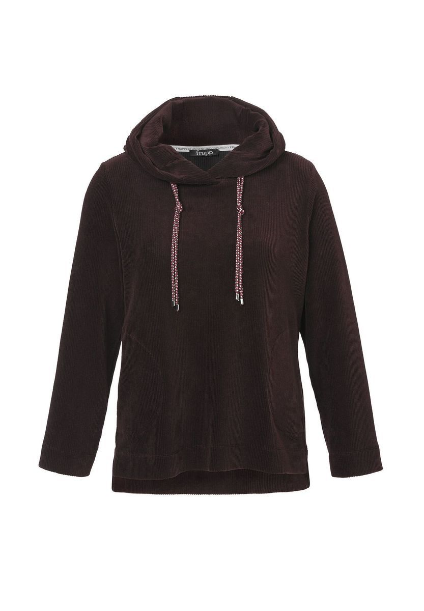 Strukturierter Cord-Hoodie mit Kordelzug