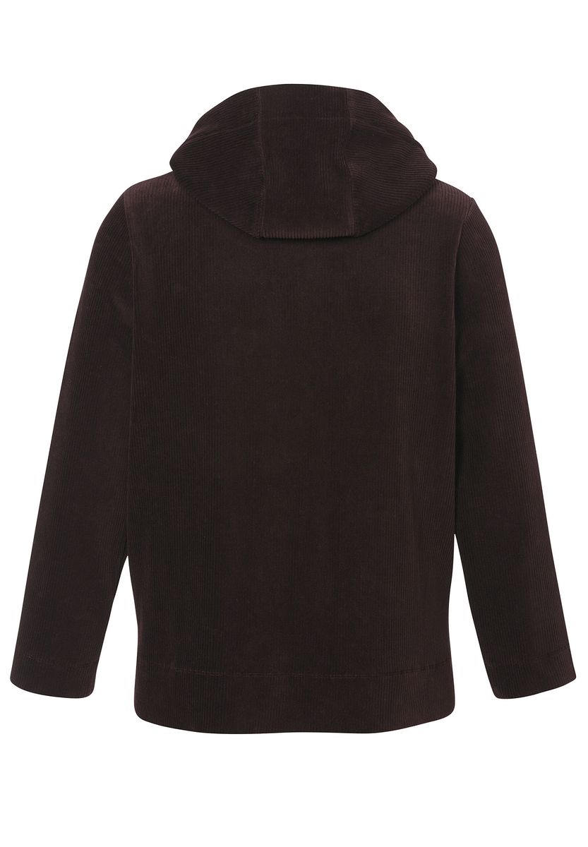 Strukturierter Cord-Hoodie mit Kordelzug