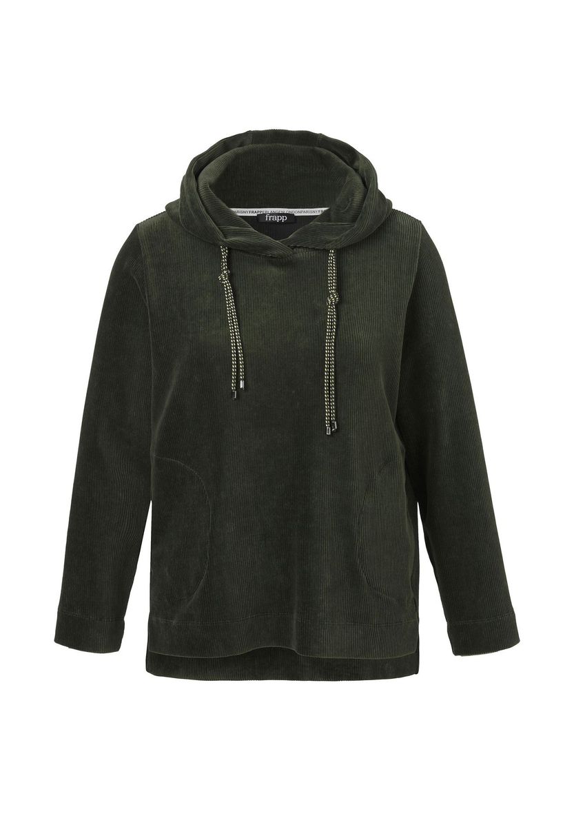 Cord-Hoodie mit verstellbarem Kordelzug