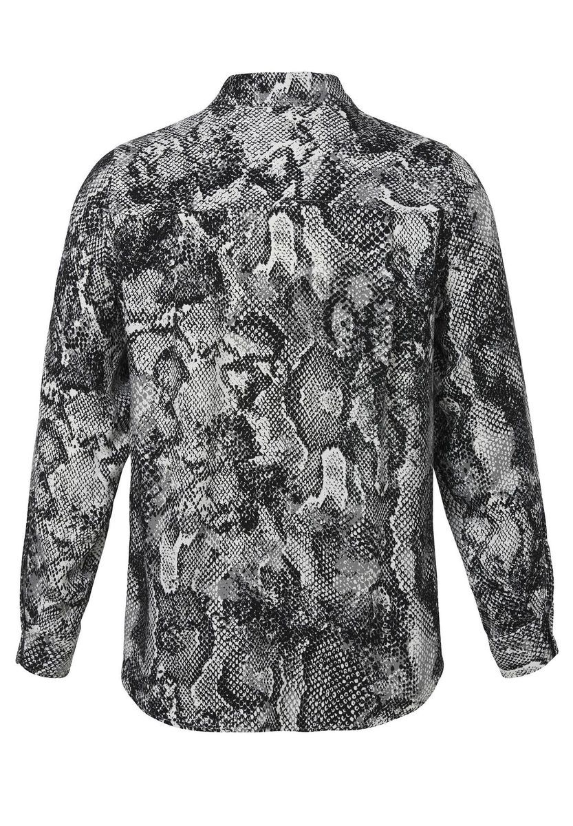 Fließende Hemdbluse mit Schlangenmuster