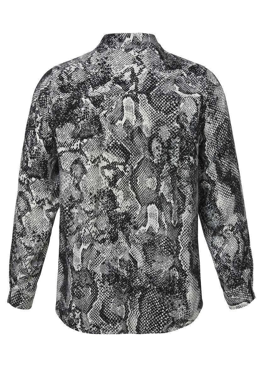 Fließende Hemdbluse mit Schlangenmuster