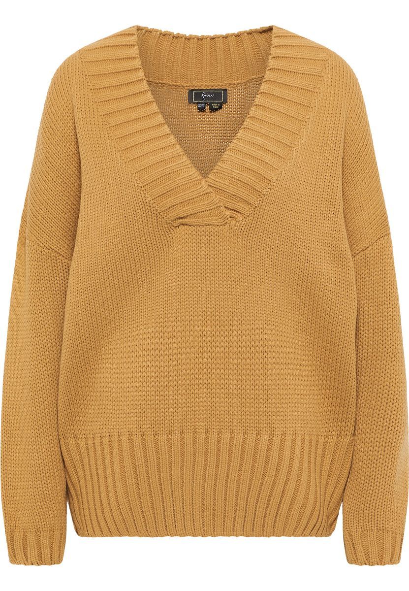 Oversize-Strickpullover mit V-Ausschnitt