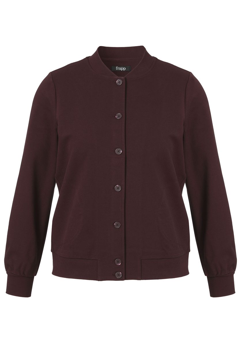 Blousonjacke mit Knopfleiste und Stehkragen