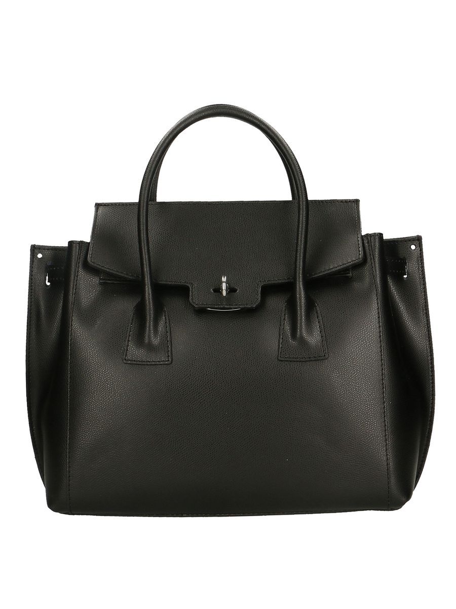 Strukturierte Handtasche aus genarbtem Leder
