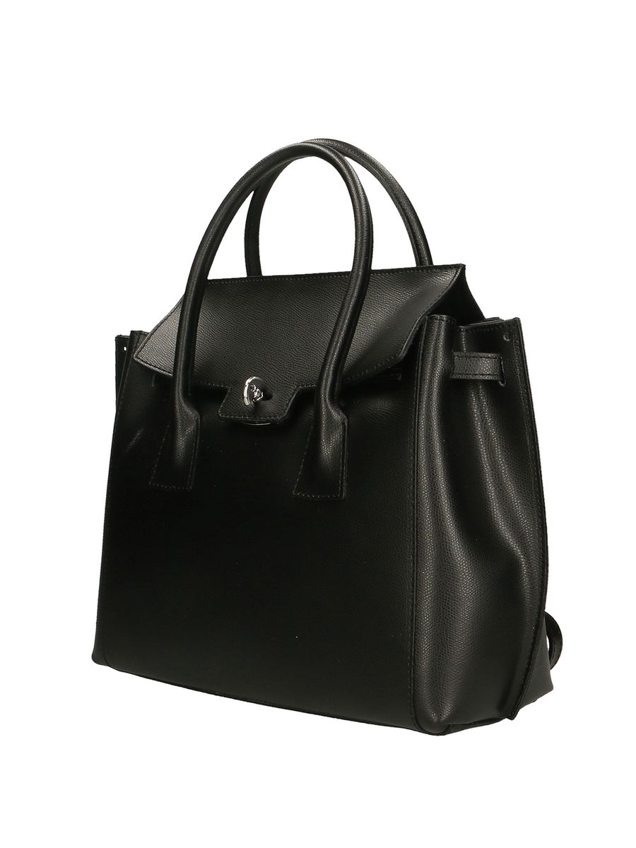 Strukturierte Handtasche aus genarbtem Leder