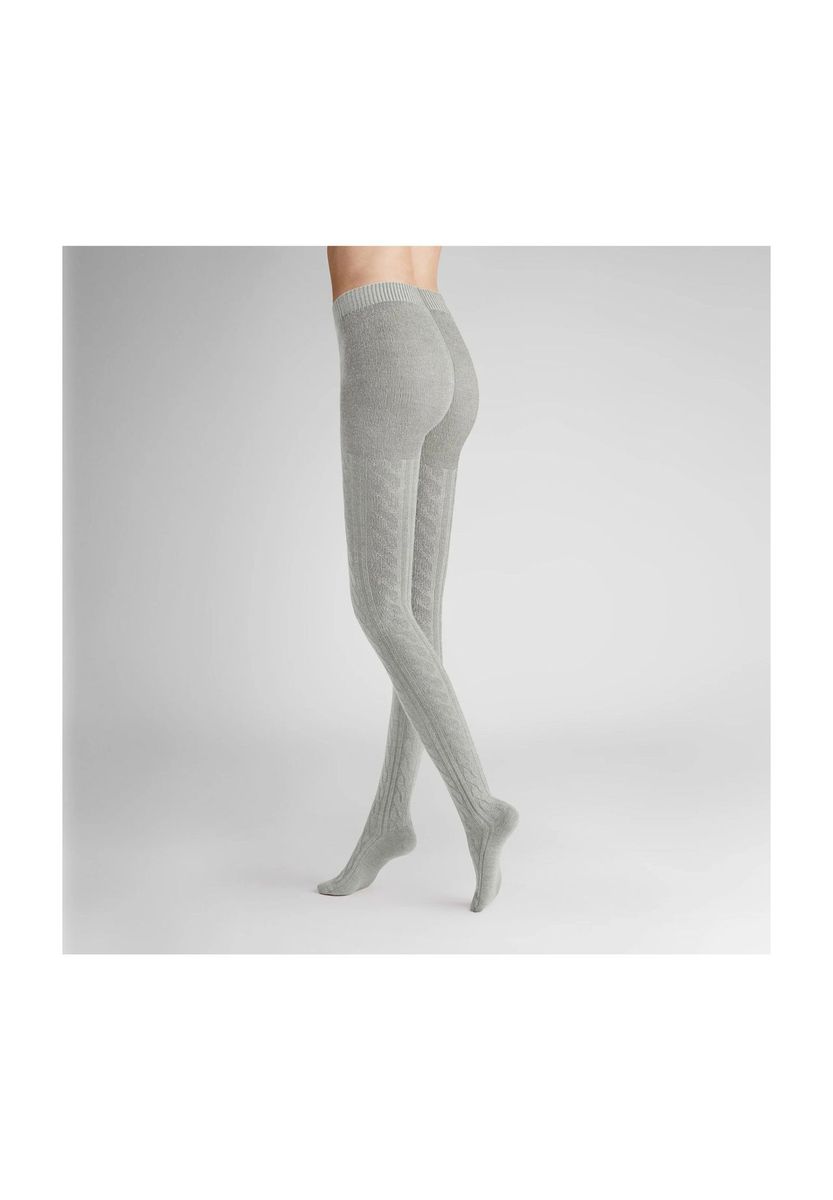 Strickstrumpfhose mit klassischem Zopfmuster
