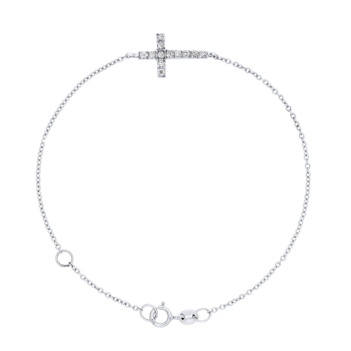Armband mit seitlichem Diamantkreuz