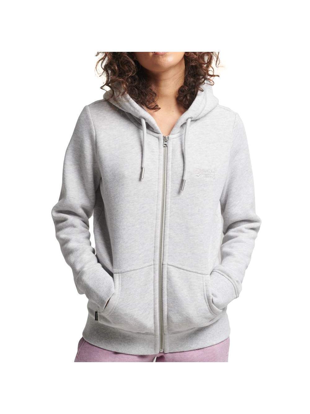 Kapuzenjacke mit Vintage-Sticklogo