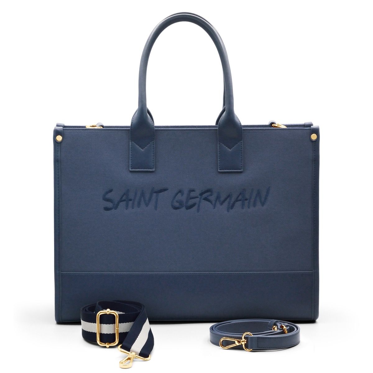 Großer Shopper aus Canvas und Leder