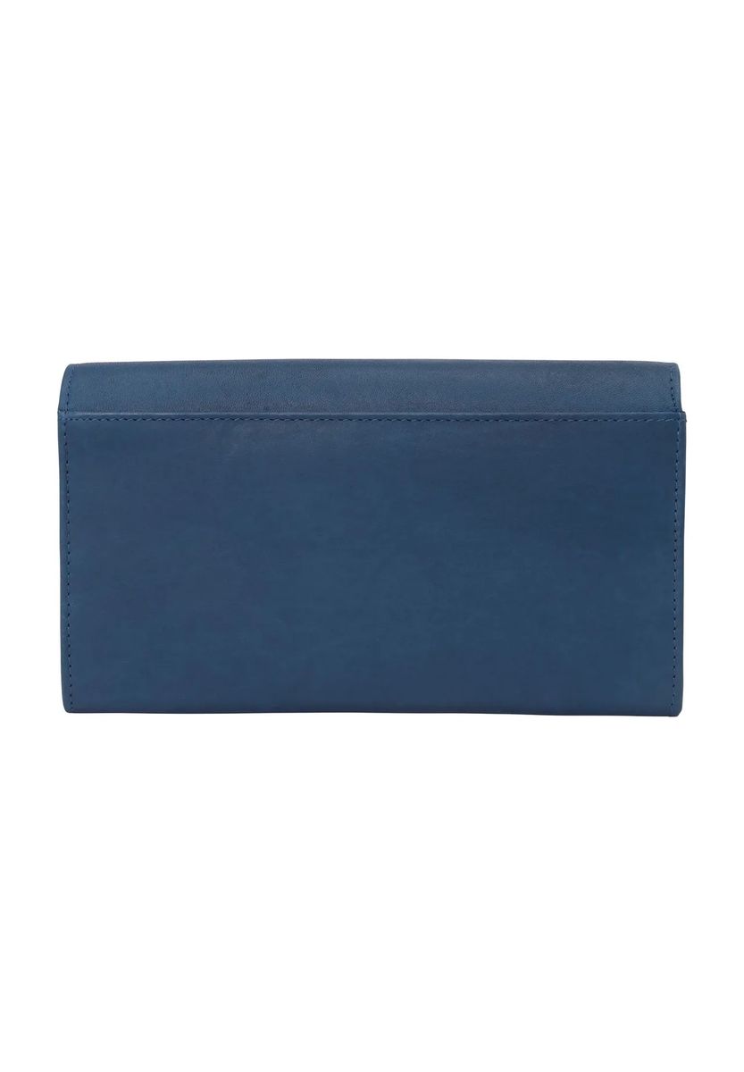 Leder-Langbörse mit Ornament-Prägung