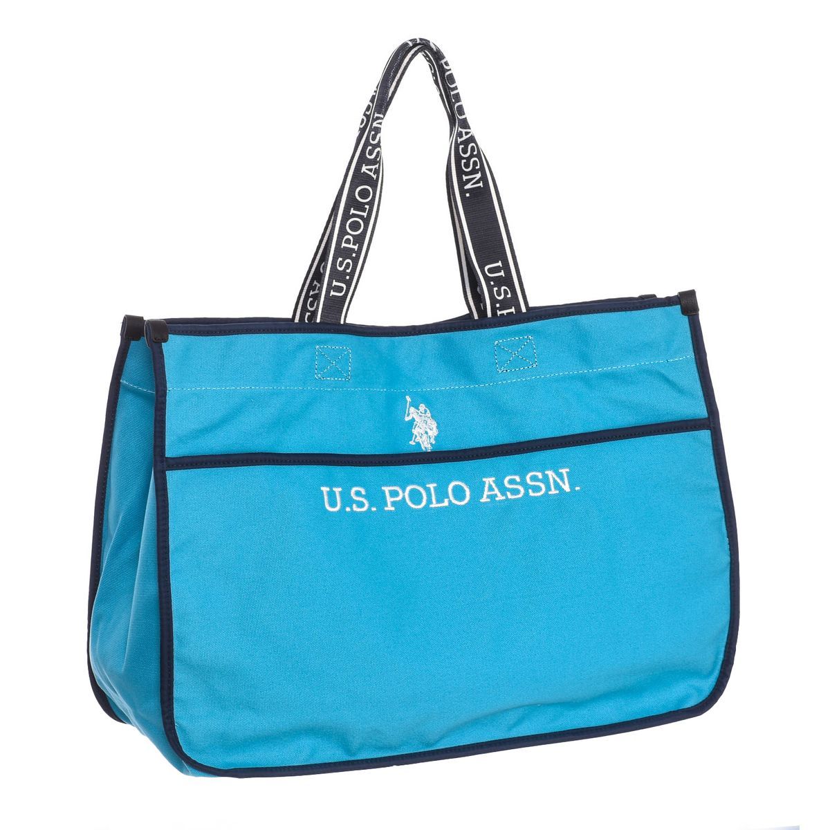 Shopper aus Segeltuch mit Logostickerei