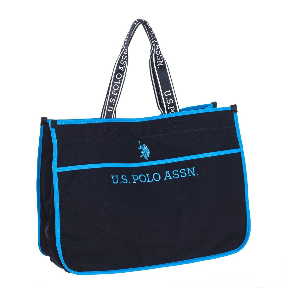 Shopper aus Segeltuch mit Logostickerei