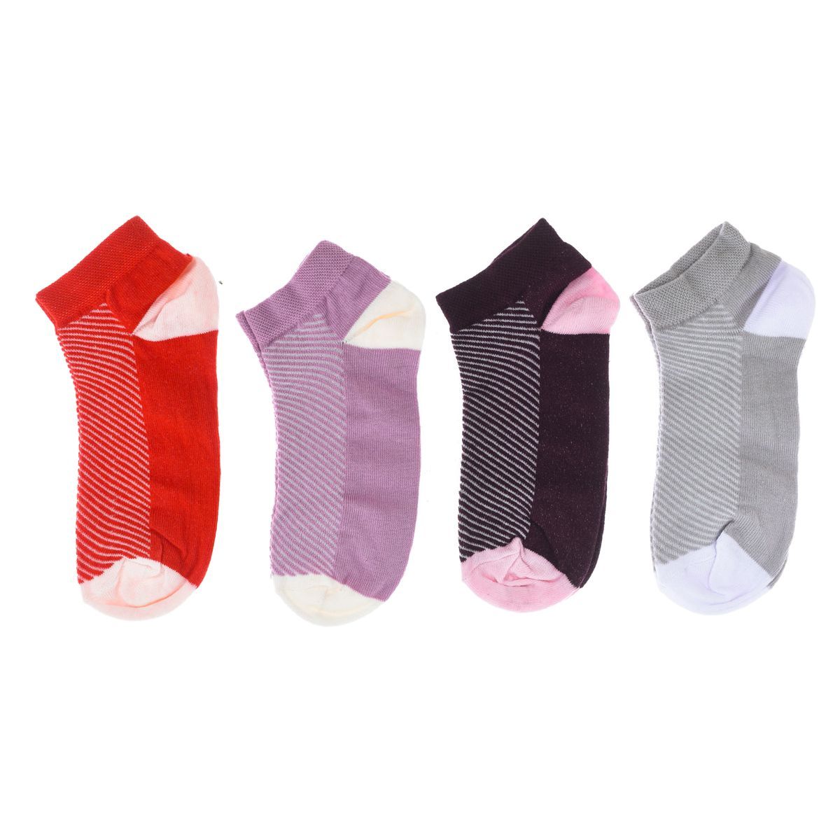 Gemusterte Baumwoll-Kurzsocken im Set