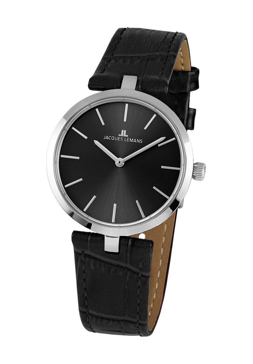 Minimalistische Analoguhr mit Lederarmband